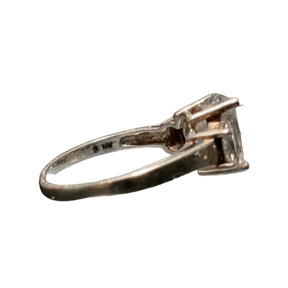 Avon Sterling Silver 925 Ring Size 9 Faceted Glass Vintage - Picture 8 of 12